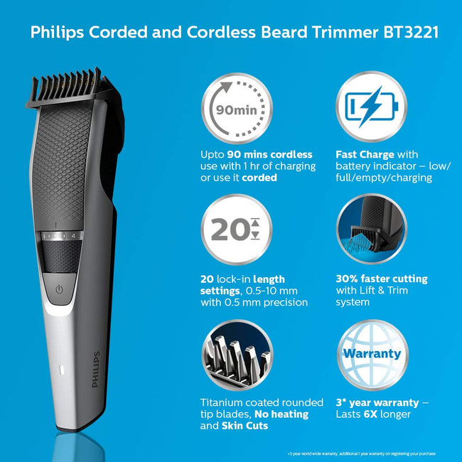 philips trimmer corded and cordless both