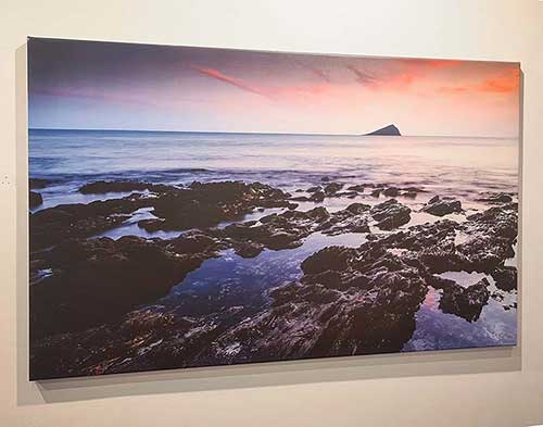 a canvas print of devon's wembury beach during sunset for sale, see our prints of devon, cornwall and the UK for sale