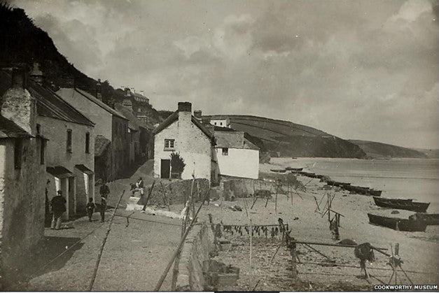 Hallsands village in 1885