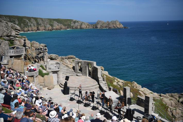 A performance undertaken at the Minack Theatre