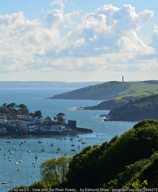 The river fowey looking out to sea, a great place for a walk for the whole family