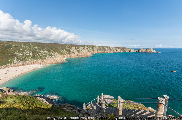 Porthcurno is a real gem of the cornish coastline and make a really great scenic walk Scoellphotography
