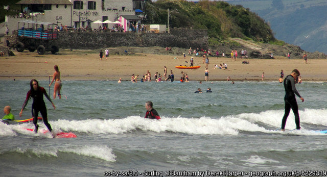 Bigbury gets very busy during the summer months with surfers and bathers using the beach
