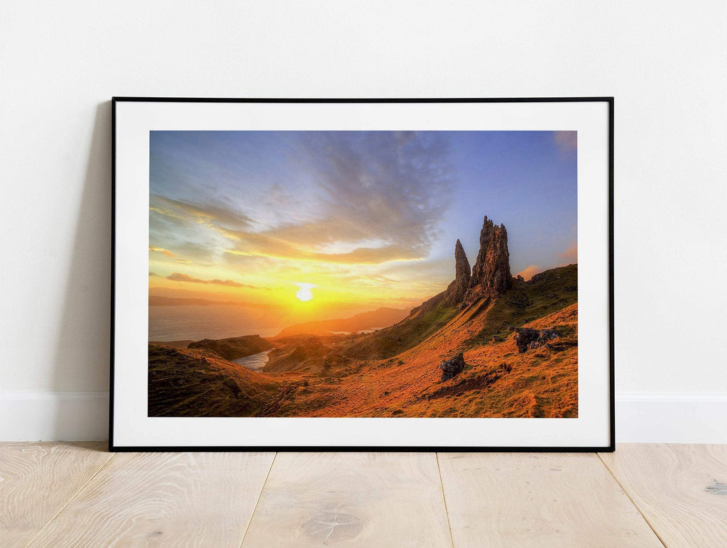 A photographic print and wall art of the Old Man of Storr Photography