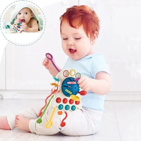 Montessori Jouet Bebe 1 an, UFO Jeux Montessori 1 an, Jouets Montessori d' éveil Silicone, Jeux Éducatif, Motricité Fine, Jouets de Voyage pour Jeunes  Enfants 6-36 Mois, Cadeau Bebe Garçons Filles