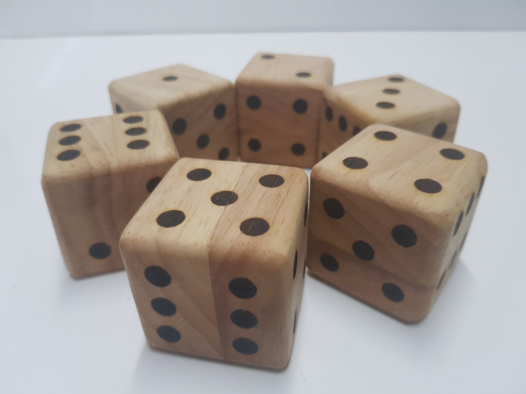 Wooden Dice Ausby Loves To Play