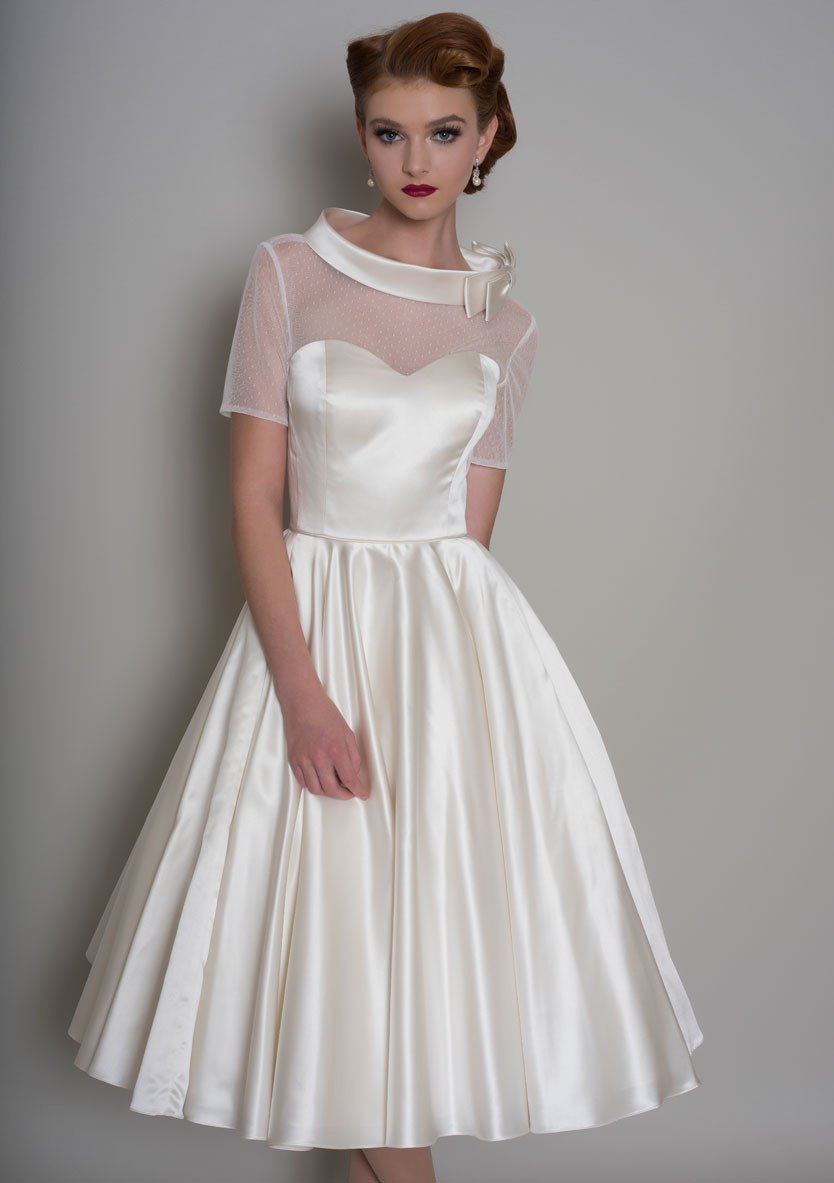 Tea Length Wedding Dresses-50's Short Wedding Dress - FairyGothMother ...