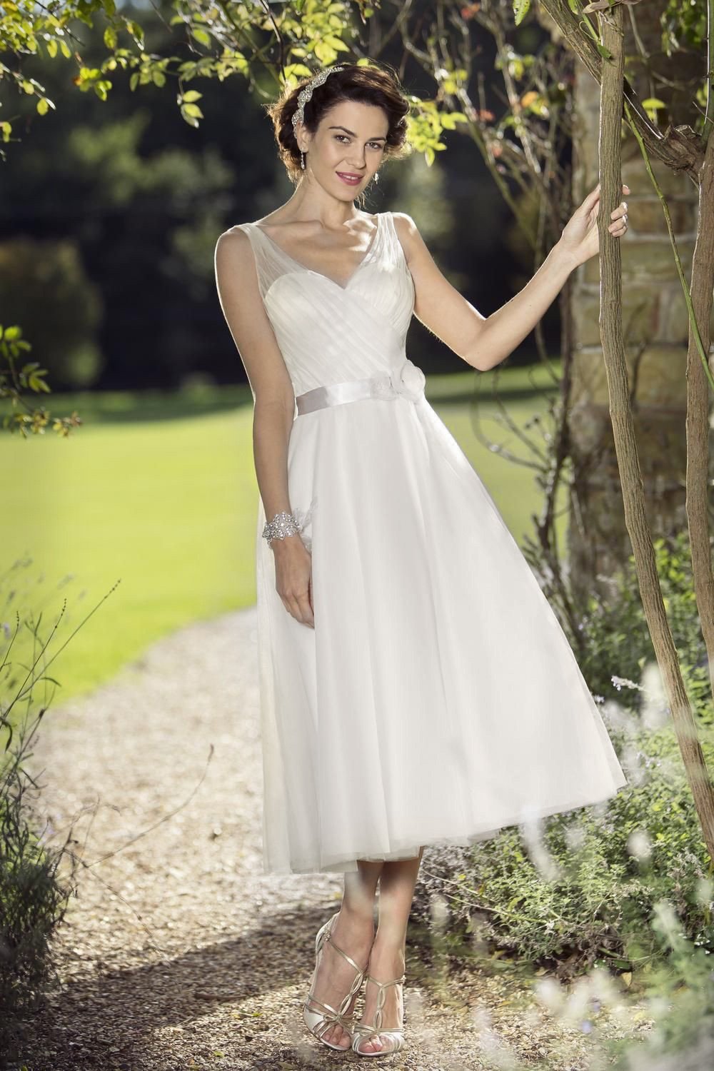 Fifties style shorter bridal gown by True Bride in our London shop ...