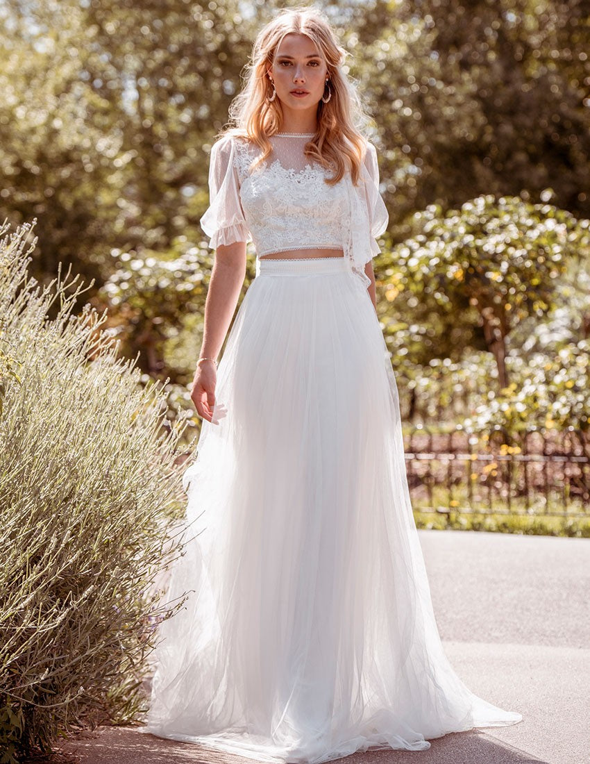 skirt and top wedding dress