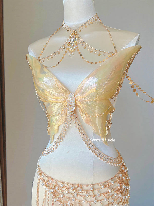 Fluttering Dreamland Resin Mermaid Corset Bra Top Cosplay Costume Pate