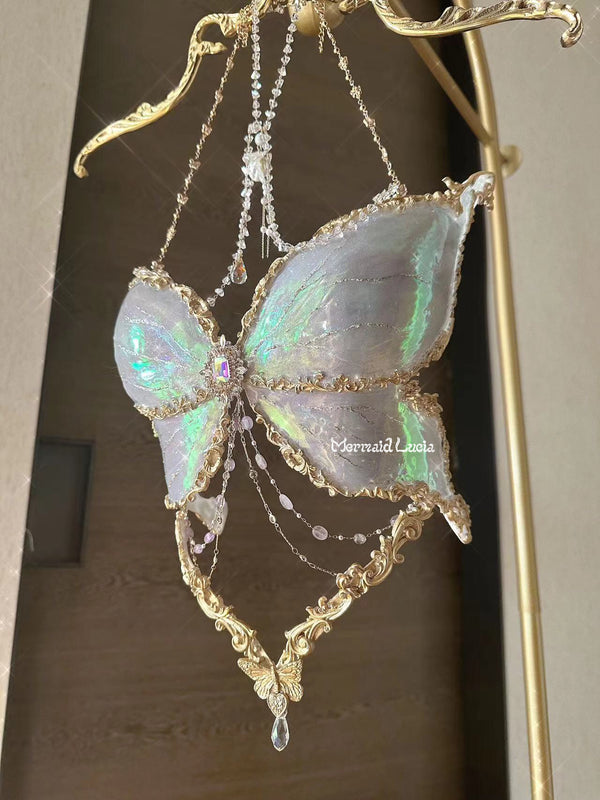 Butterfly Majesty Resin Mermaid Corset Bra Top Cosplay Costume Patent