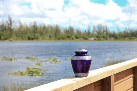 Elegant purple urn
