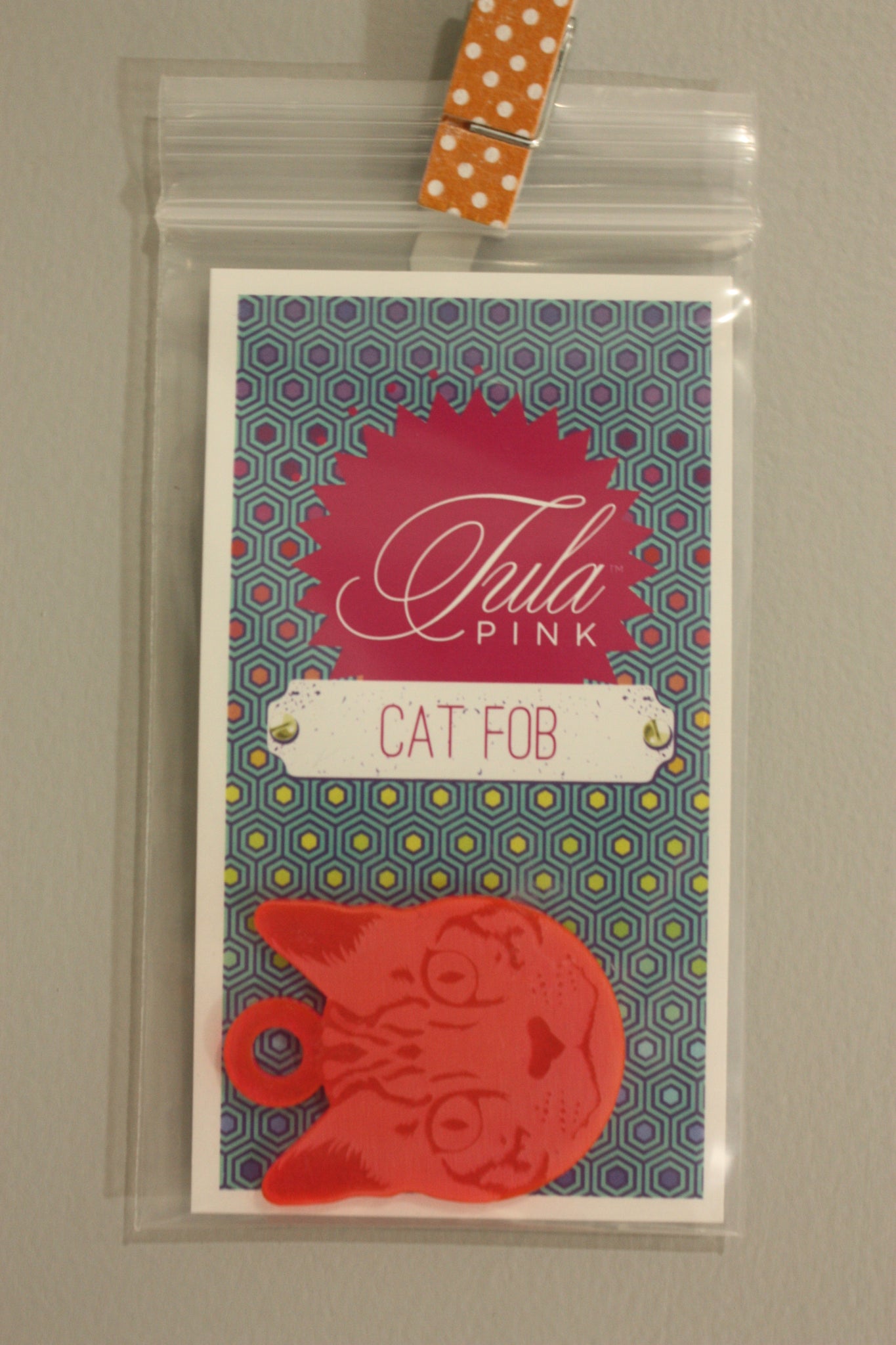 Tula Pink Cat Keychain