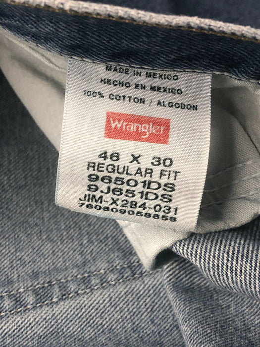 Wrangler Premium Regular Fit Medium Wash Blue Jeans (Size: 46 x 30) 96 —  FamilyBest1
