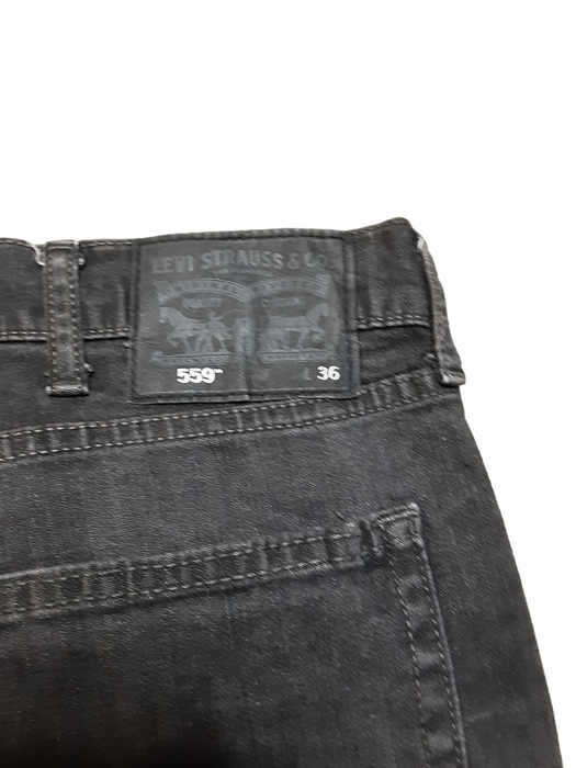 Levi's 559 Men's Relaxed Straight Dark Wash Jeans Black (Size: 40 x 36 —  FamilyBest1