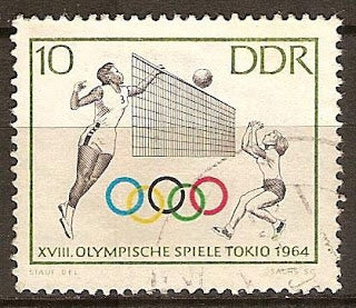 Sello Postal Voleibol Tokio 1964