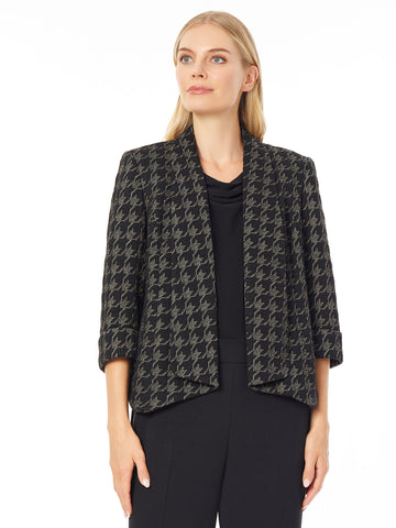$129 Kasper Women's Textured Pique One-Button Blazer Suit Jacket Plus Size  24W