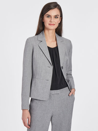 Melange Two-Button Blazer - Kasper