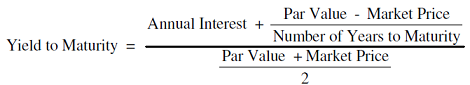 Yield to maturity bond formula