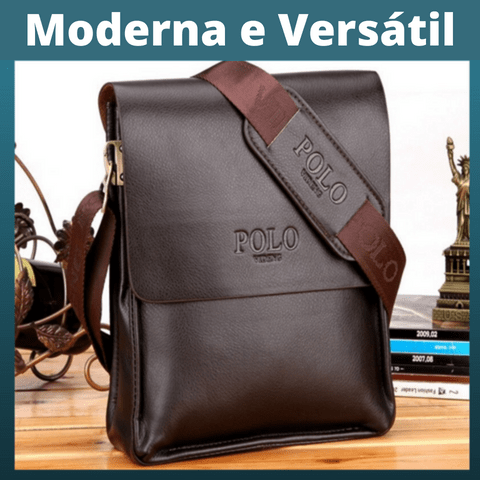 Bolsa Polo de Couro Masculina Luxury