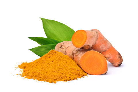 tumeric on a white background