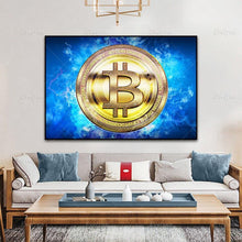 Load image into Gallery viewer, Bitcoin Gold abstract Poster And Print Wall Art Canvas Painting Hd Modern Home Decor Modular Pictures Office Decor Frame Cuadros - Gametricks
