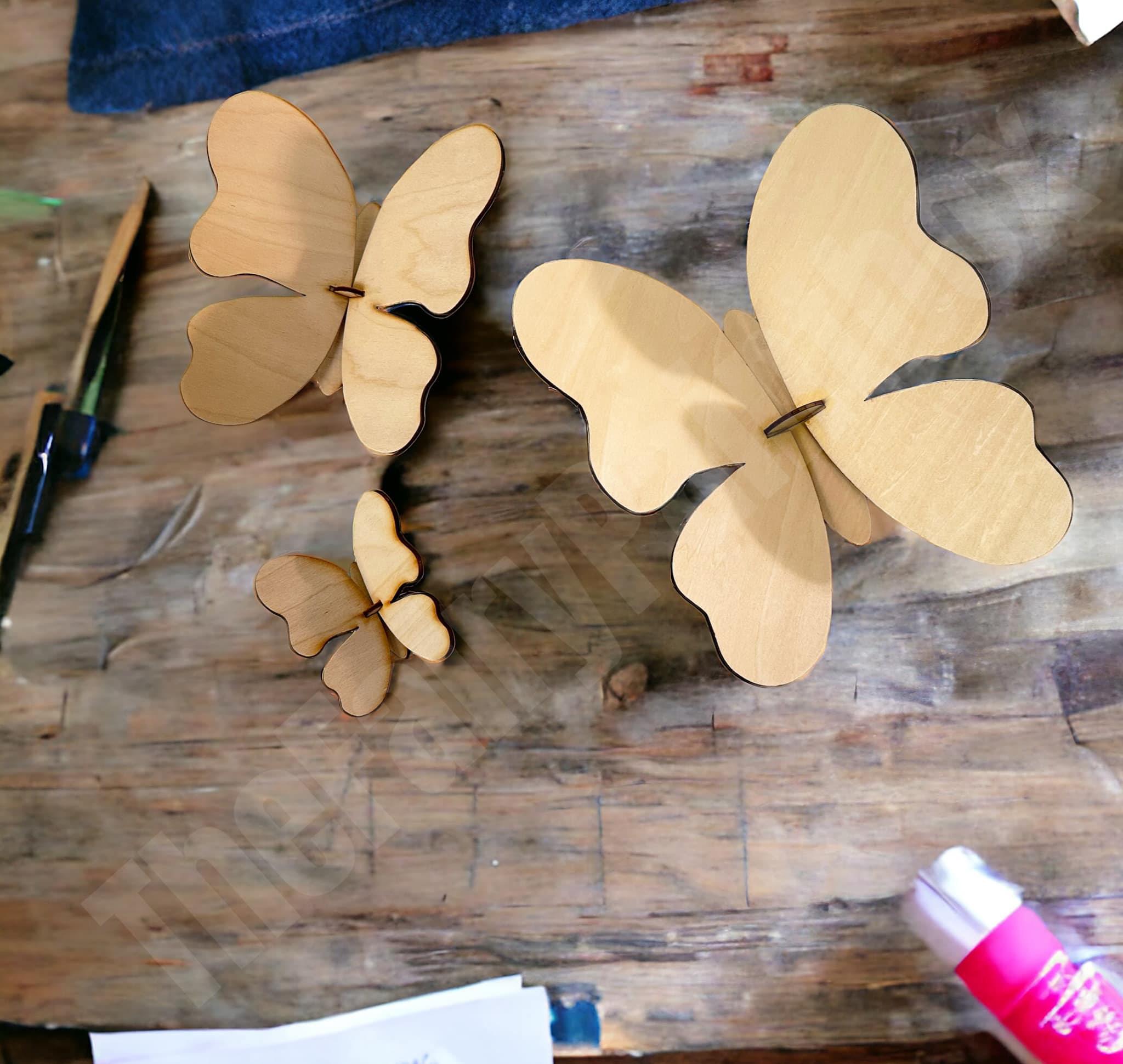 3D Wooden Butterfly