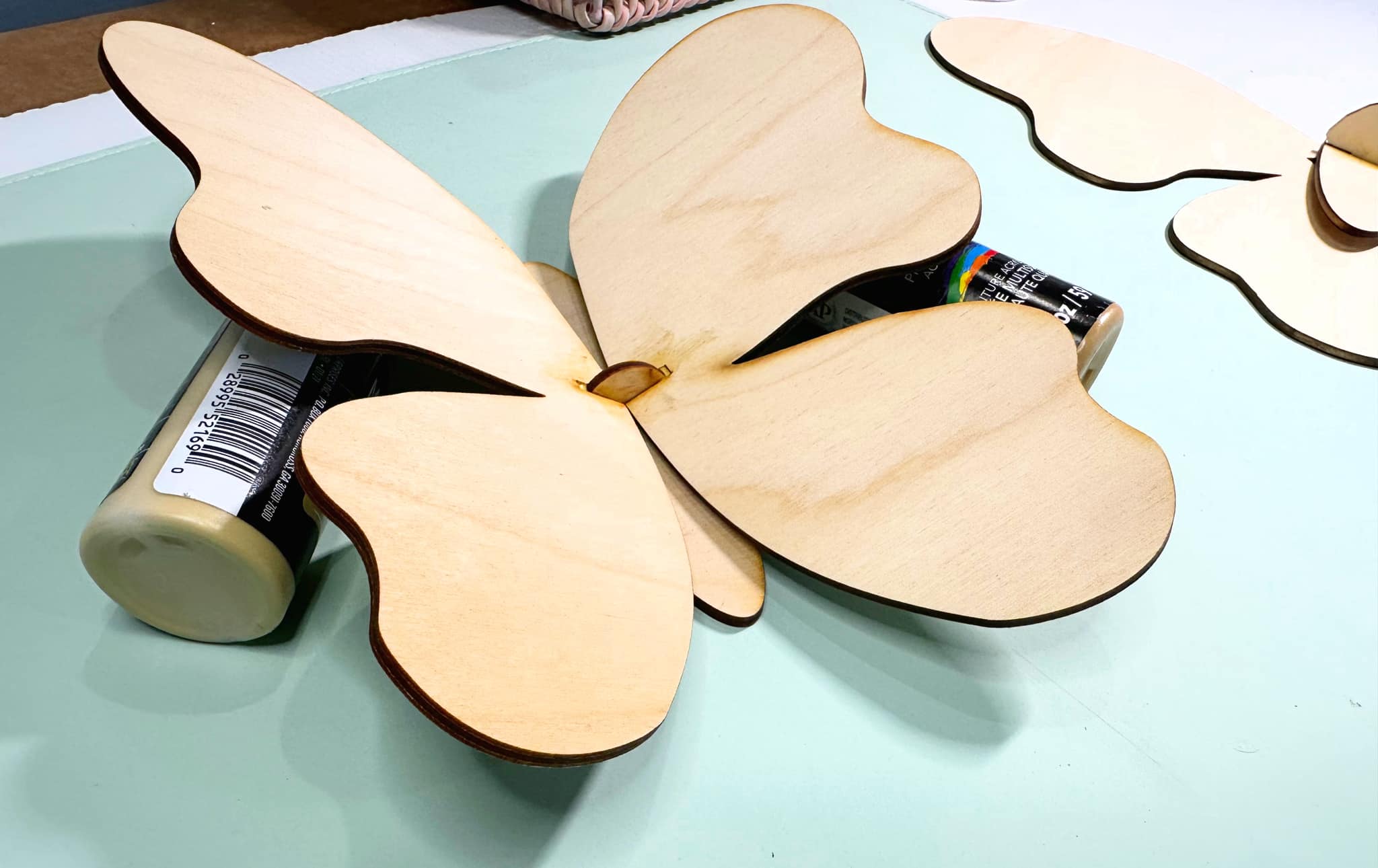 3D Wooden Butterfly Craft Shape