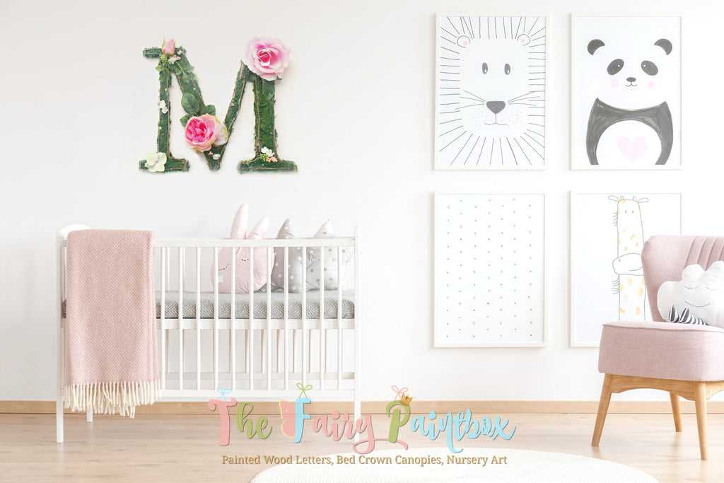 Personalized Nursery Wall Art Set, Monogram Baby Room Wall Art, Nurser – RB  & Co. Pillows
