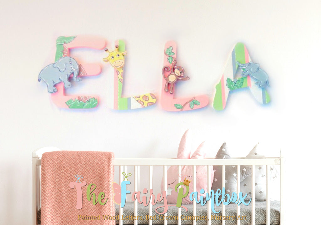 SAFARI Baby Shower Decor WOODLAND Theme Baby Room Decoration Nursery  Letters Safari Themed Nursery Baby Name Sign 