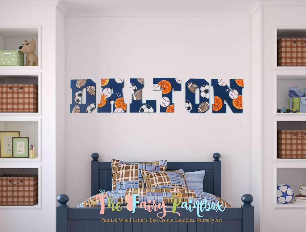 Custom Team Painted Wall Letters - Sports Fan Cave Hanging Wall Letter –  TheFairyPaintBox