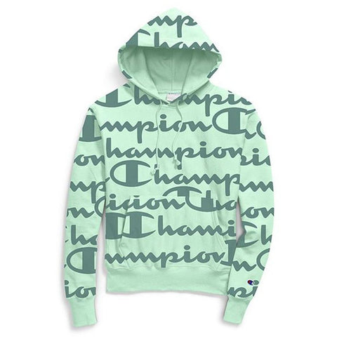 champion waterfall green hoodie