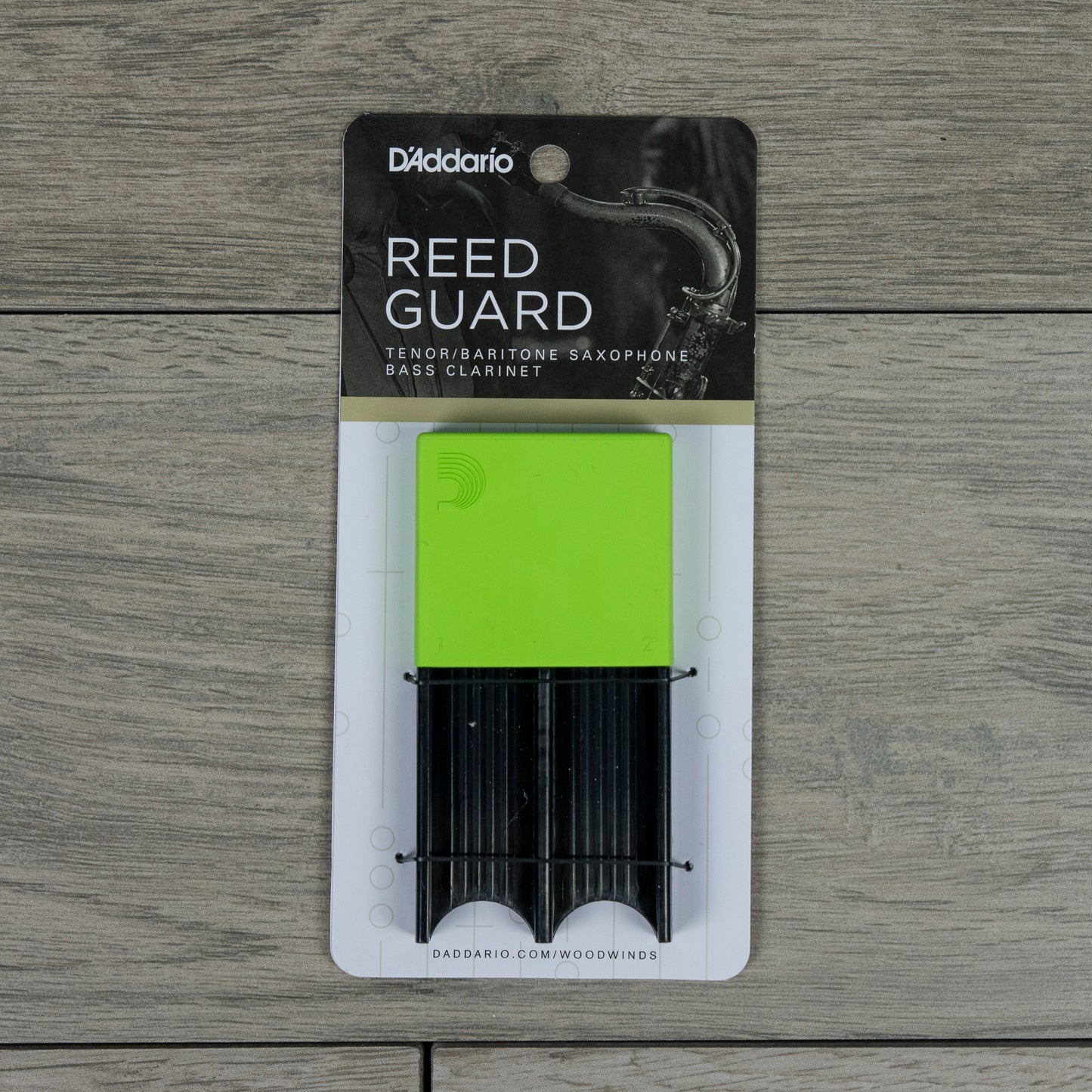 D'Addario Tenor/Baritone Sax & Bass Clarinet Reed Guard in Green (Holds 4 Reeds)