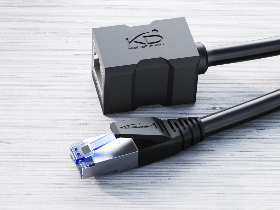 KabelDirekt Cat 7 LAN-Kabel Verlängerung 10m schwarz ab 16,99