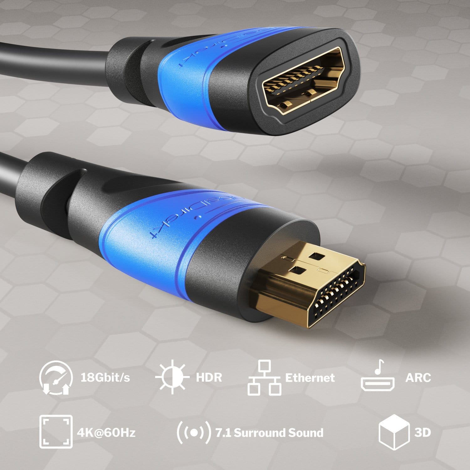 HDMI cable – compatible with HDMI 2.0, 1.4a, UHD - KabelDirekt