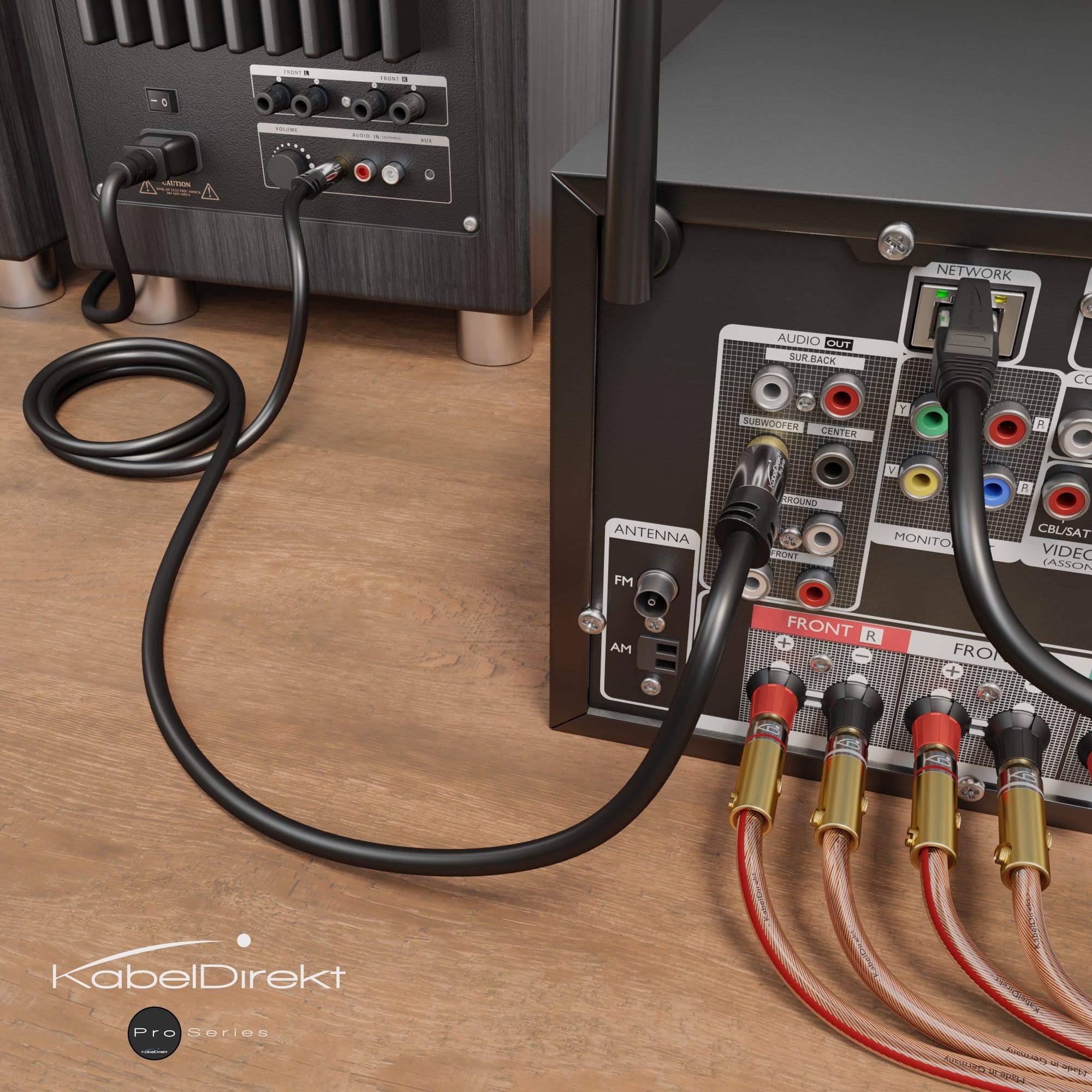 Volver a llamar invernadero granizo RCA/phono subwoofer cable, 1 to 1 RCA/phono, digital/analogue - KabelDirekt
