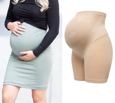 Baby Bump” Maternity Shorts Shaper Over Belly High Waisted