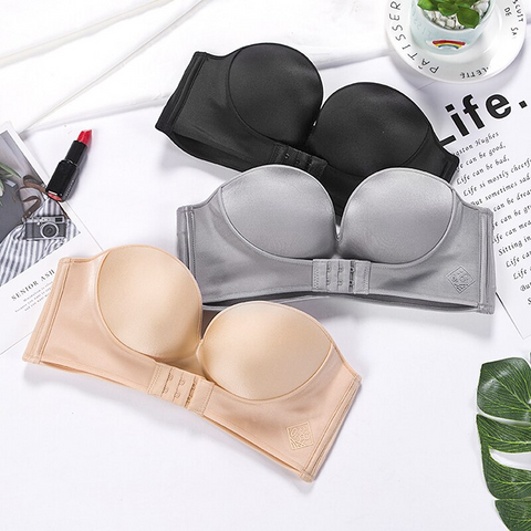 Front Closure Sexy Invisible bra Top Underwear Lingerie for Female Strapless  Bra