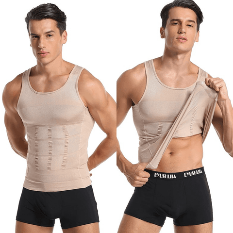 Body Workout For Menmen's Slimming Body Shaper Vest - Polyester