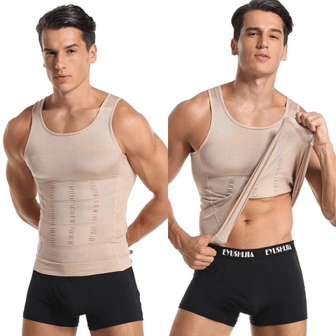 Men Seamless Slimming Abs Compression Body Shaper Corset Vest