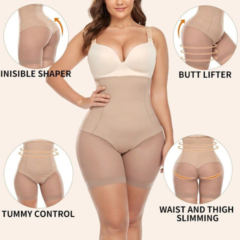 Mesh Booty High Waist Tightening Underwear Shapewear Shorts– Curvypower