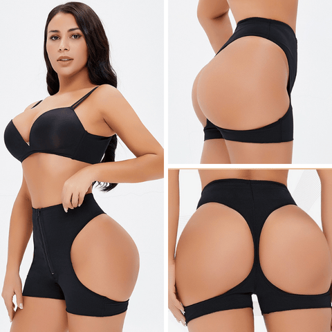 Women's Butt Lifter Tummy Control Panties for a Bigger, Lifted Booty |  Black, S