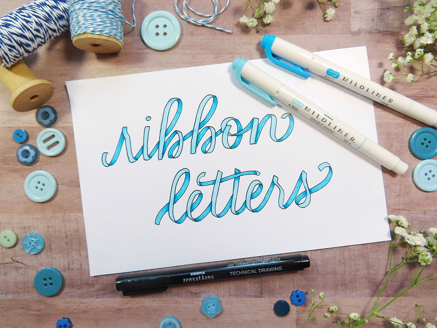 How to Create Ribbon Lettering – Zebra Pen