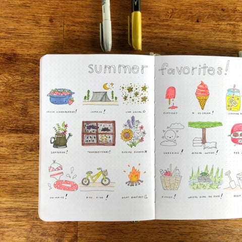 How to Doodle Your Summer Favorites in Your Bullet Journal – Zebra Pen