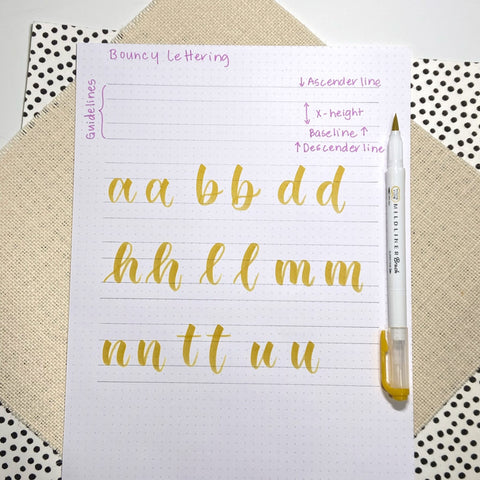 Bounce Lettering The Easy Way- Brush Pen Calligraphy Tutorial