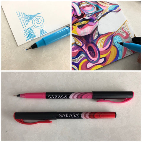 Review-Zebra Sarasa Fineliner Pens #Zensations #FinelinerPens @ZebrapenUS  #Inktober