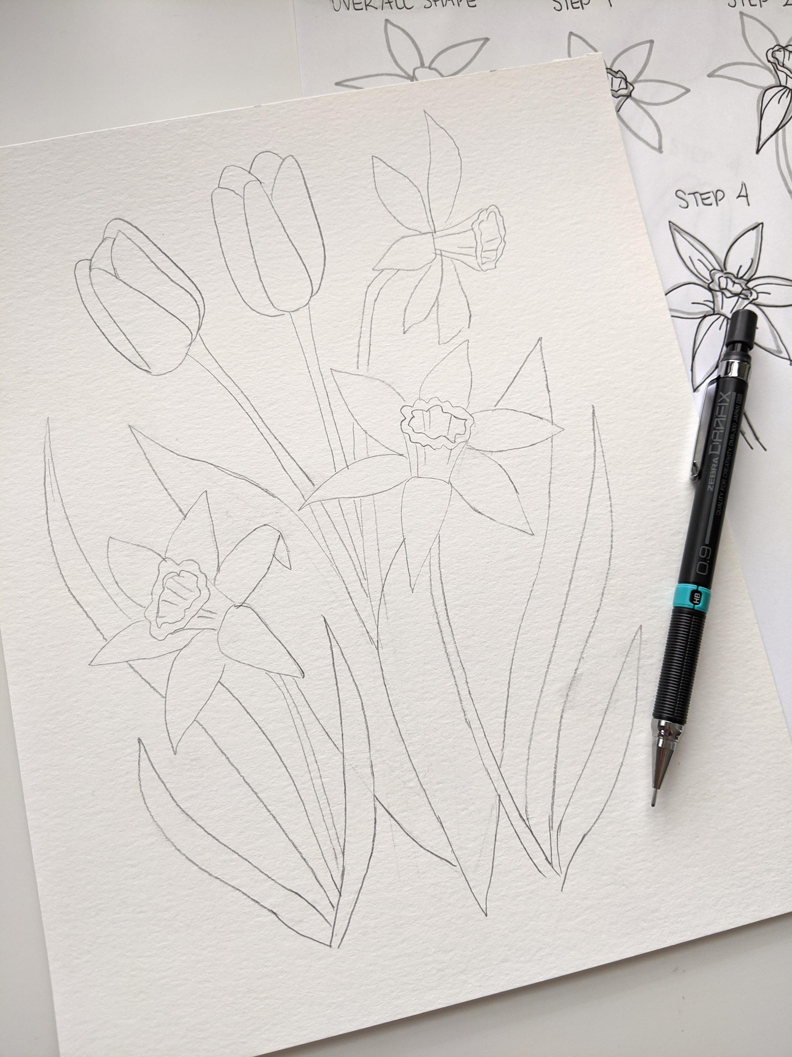 Wildflowers-Pencil sketch collection By Pamyatka | TheHungryJPEG