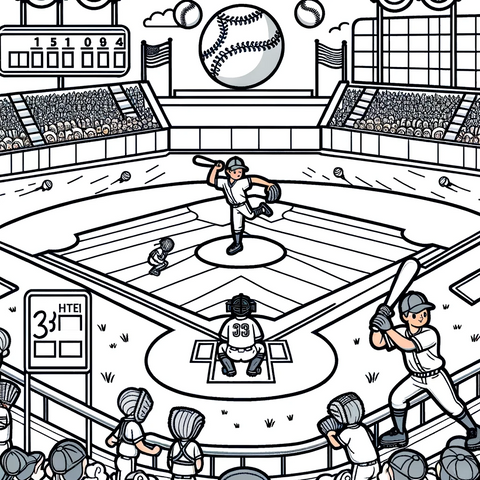 Baseball Coloring Page