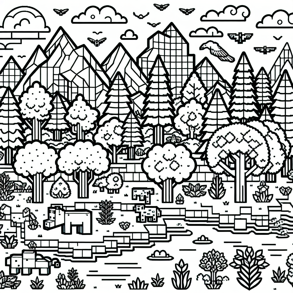 minecraft coloring pages