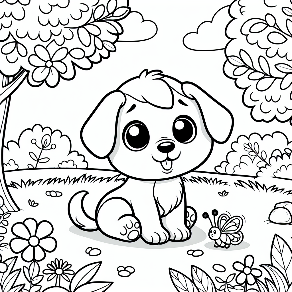 puppy coloring pages
